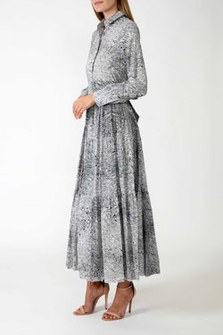 Federica Tosi | Long Sleeve Maxi Dress with Belt, alternative view