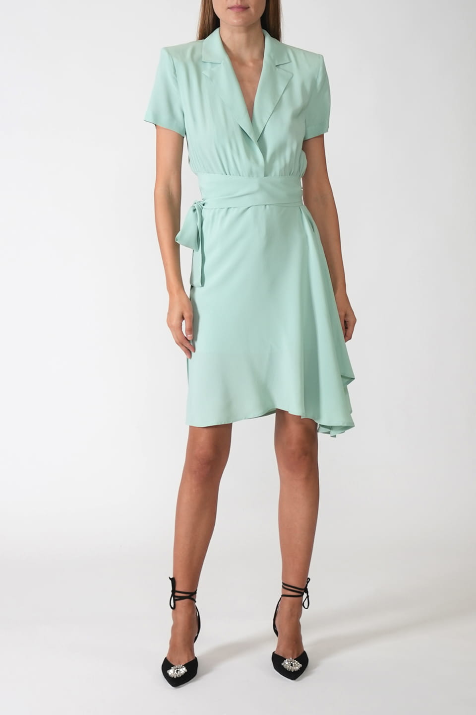 Shop online trendy Green Midi dresses from Federica Tosi Fashion designer. Product gallery 1