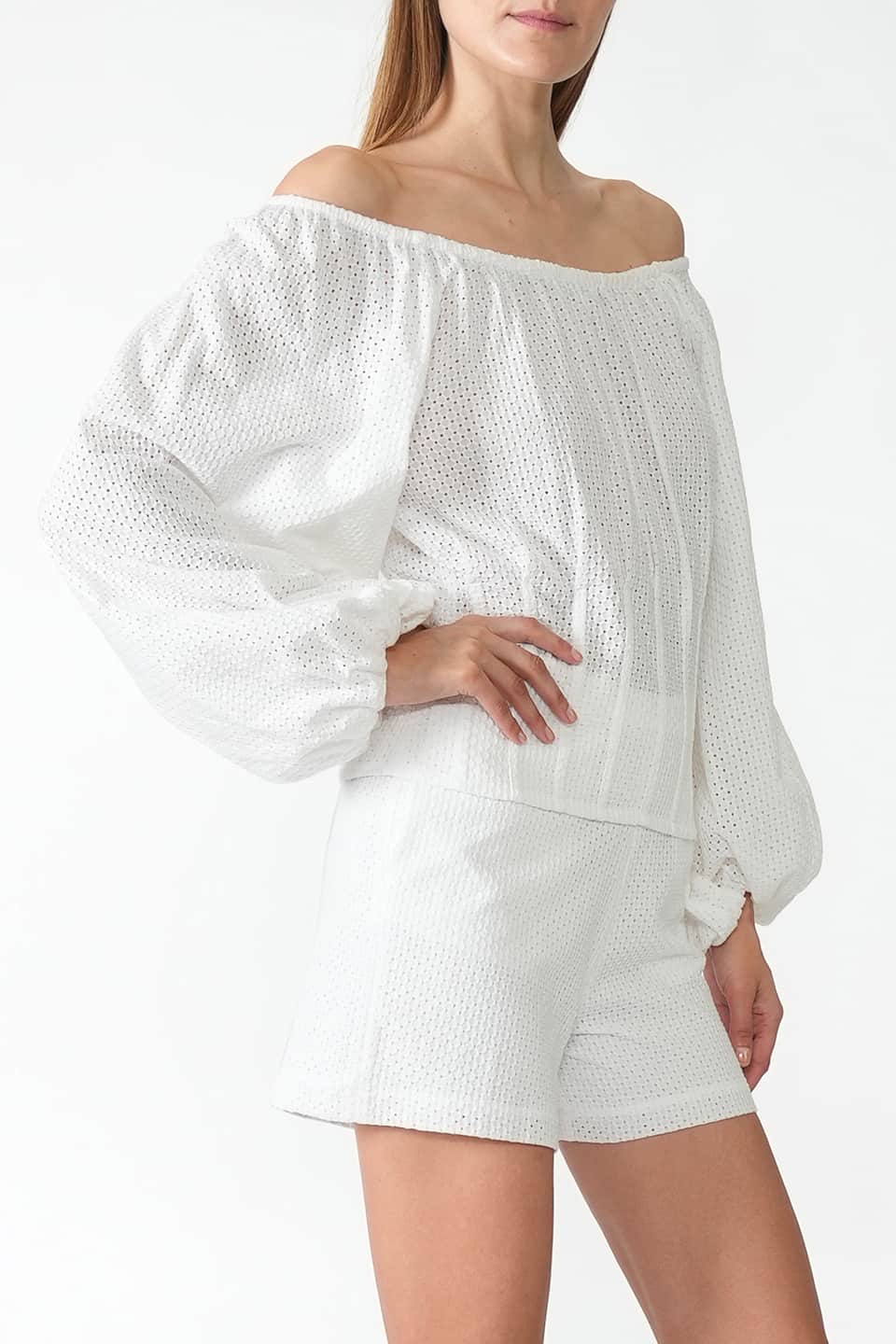 Designer White Women blouses, shop online with free delivery in UAE. Product gallery 3