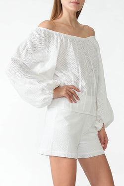 Federica Tosi | On and Off Shoulders Blouse White, alternative view