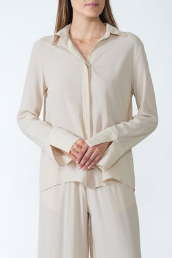 Federica Tosi | Shirt with Slip on the Sleeve Ivory, alternative view