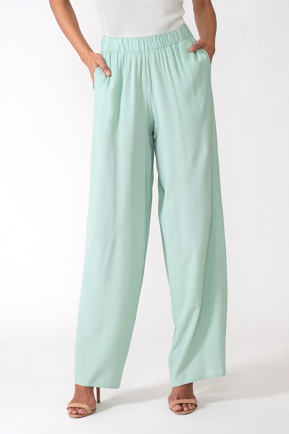 Shop online trendy Green Women pants from Federica Tosi Fashion designer. Product gallery 1