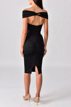 Hamel | Black Midi Dress, alternative view