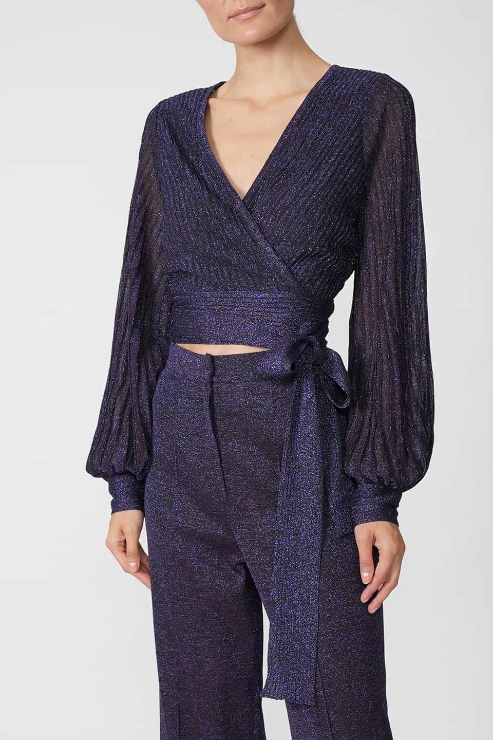 Shop online trendy Purple Women long sleeve from Kukhareva London Fashion designer. Product gallery 1