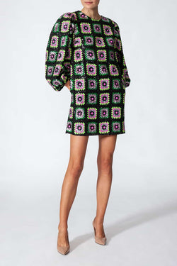 Manoush | Short Dress Crochet Sequin Black, alternative view