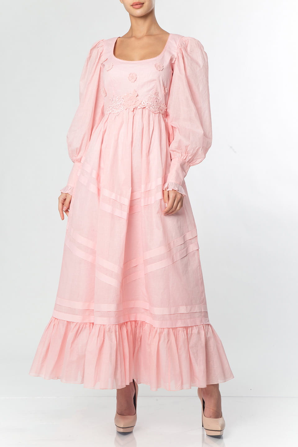 Thumbnail for Product gallery 1, Manoush religeuse long dress pink front