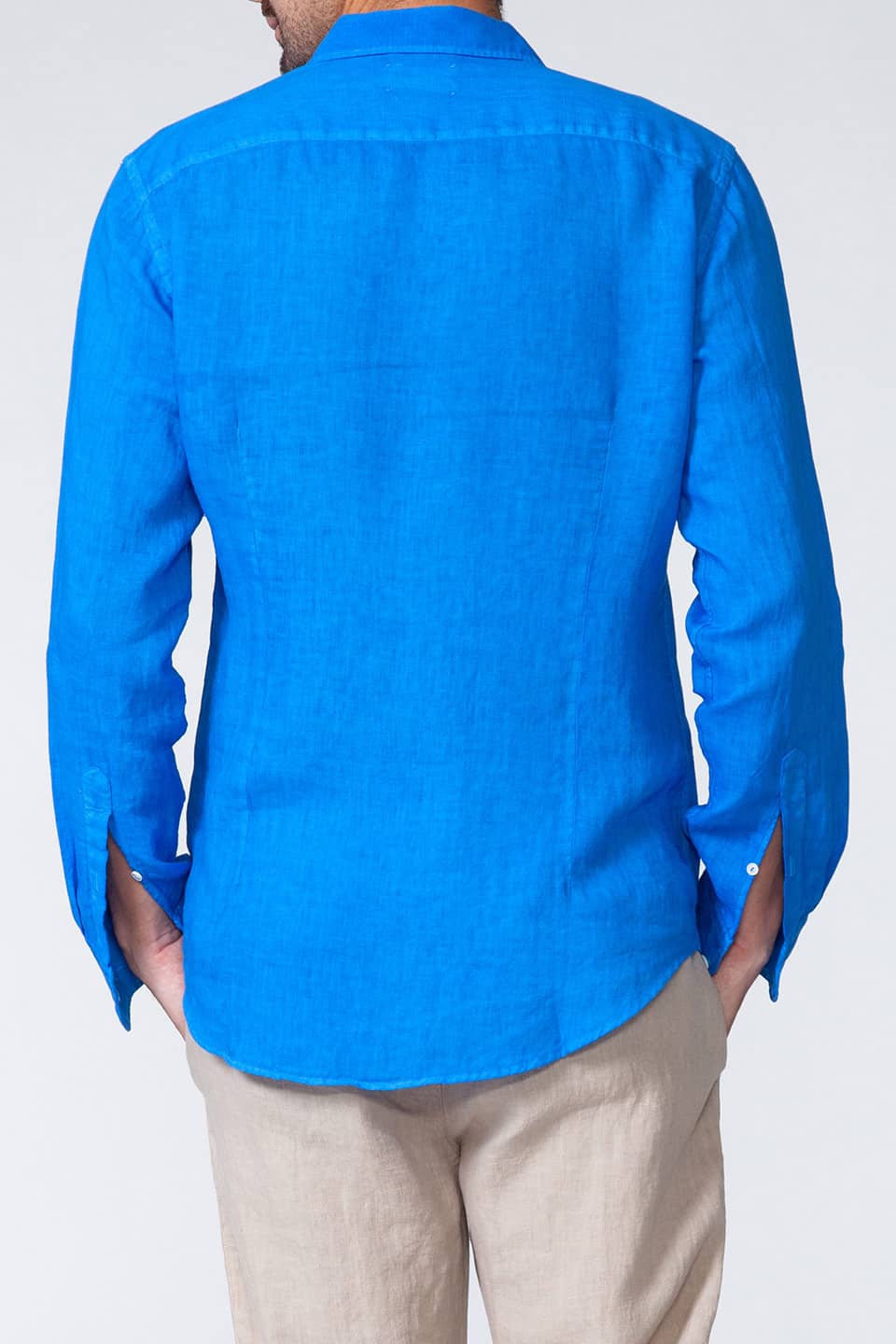 Thumbnail for Product gallery 2, MC saint barth male pamplona shirt bluette back
