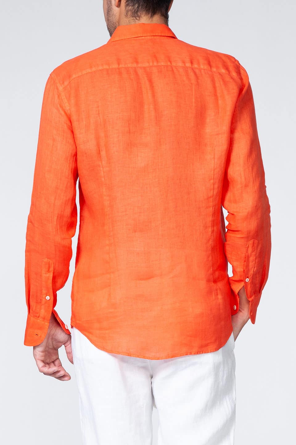 Thumbnail for Product gallery 2, MC saint barth male pamplona shirt orange back