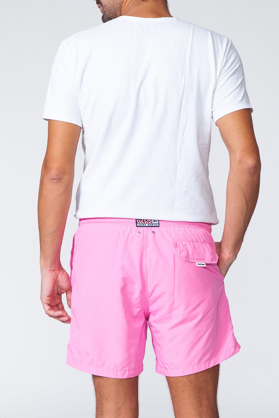 MC saint barth male swimwear pantone pink back