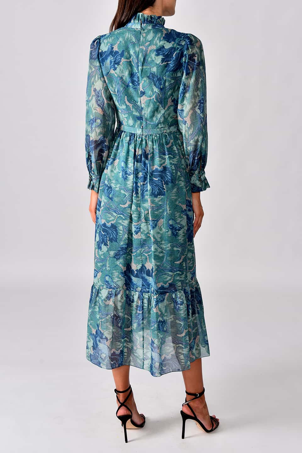 Shop online blue floral dress in UAE. Same day delivery in Dubai for fashion designer dress